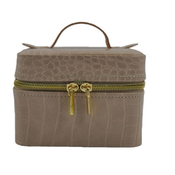 Crocodile Texture PU Leather Travel Skartgripakassi